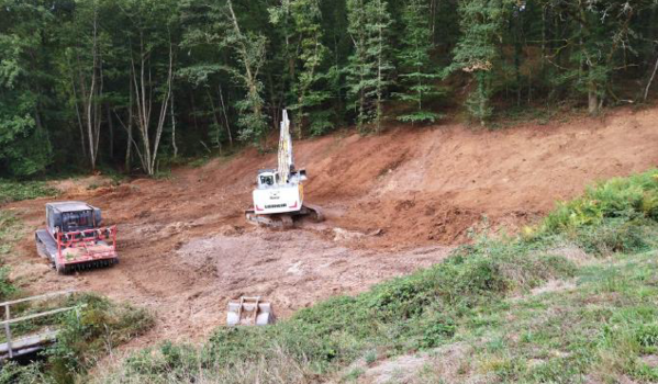 Avancement travaux étang communal